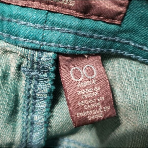 Chico’s So Slimming Straight Leg Green Jean size 00 US XS/2 - Picture 7 of 11